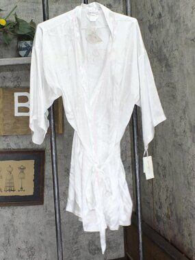 Linea Donatella White Linea Donatella Bride Satin Wrap Robe Bds091 Xl Sz XL